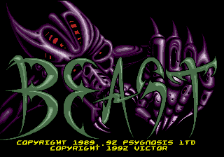 Shadow of the Beast title screen for Sega Mega Drive